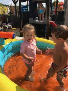 kids in baby pool